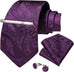 Purple Silk Necktie Set-DBG1467