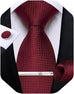 Wine Red Wedding Silk Necktie Set-DBG1472