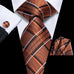 Copper and Brown Silk Necktie Set-DUB1541