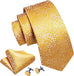 Gold Yellow Dots Necktie Set-LBW1354