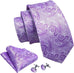 Lavender Paisley Necktie Set-LBW1469