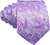 Lavender Paisley Necktie Set-LBW1469