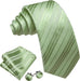 Sage Green Silk Necktie Set-LBW1471