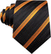 Rust Gold Striped Necktie Set-LBW1474