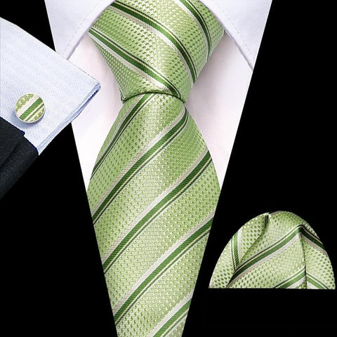 Sage and Oliver Green Silk Necktie Set-LBW1476