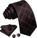 New Red and Black Silk Necktie Set-LBW1481