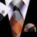 Black Grey Rust Necktie Set-LBW1482