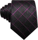 Purple and Black Wedding Necktie Set-LBW1483