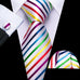 Multicolor Striped Necktie Set-LBW1485