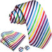 Multicolor Striped Necktie Set-LBW1485