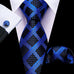 Royal Blue Silk Necktie Set-LBW1493