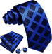 Royal Blue Silk Necktie Set-LBW1493