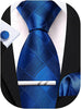 Blue Silk Necktie Set- LBW1496