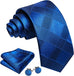 Blue Silk Necktie Set- LBW1496