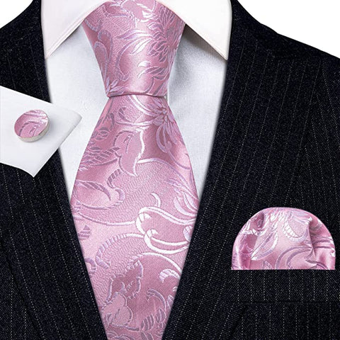 Light Pink Wedding or Prom Necktie Set-LBWY1321