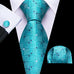 Aqua Wedding Necktie Set-LBWY1523