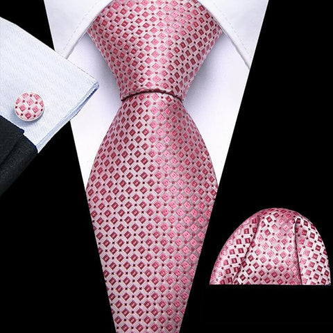 Rose Silk Necktie Set-LBWY1525