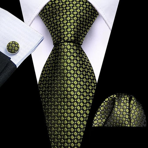 Oliver Green Necktie Set-LBWY1526