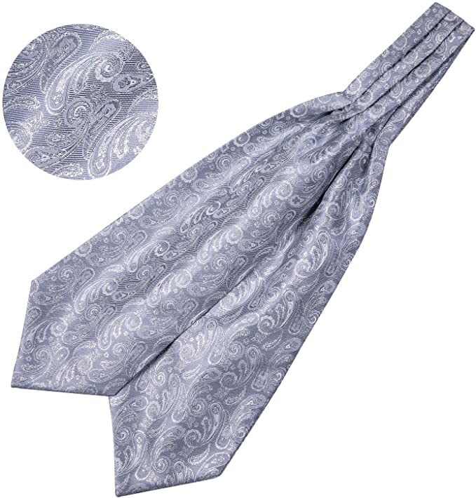 Grey Paisley Cravat Tie Set-CBW105 | Toramon Necktie Company | Men’s ...