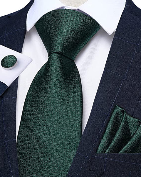 Emerald Green Wedding Necktie Set-DBG820