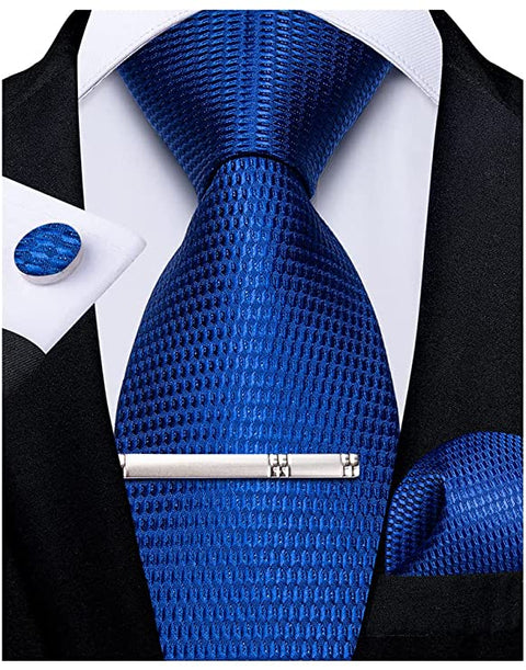 Bright Royal Blue Necktie Set-DBG825