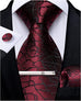 New Burgundy Wedding Necktie Set-DBG861