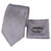 Gray Pink Black Silk Necktie Set-LBW333