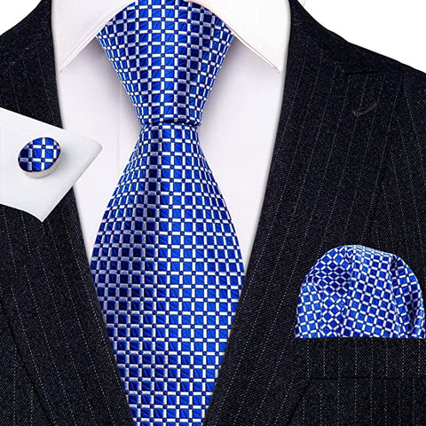 Blue and White Tie Set-LBW619