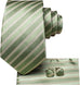 Oliver Green Striped Necktie Set-LBWH1224