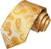 New Orange Yellow Paisley Necktie Set-LBWH978