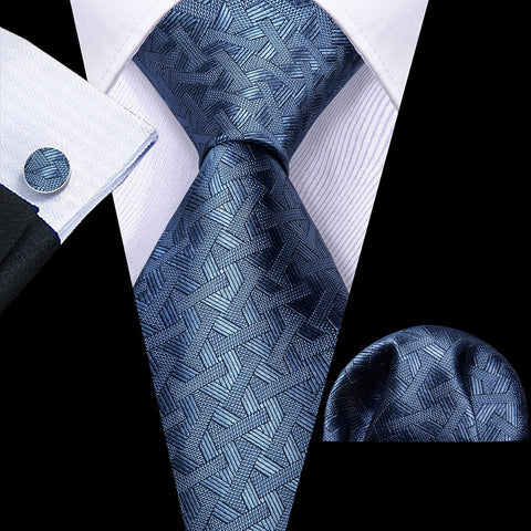 Light Blue Necktie Set-LBWY1168