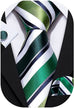 New Green and White Necktie Set-LBWY885